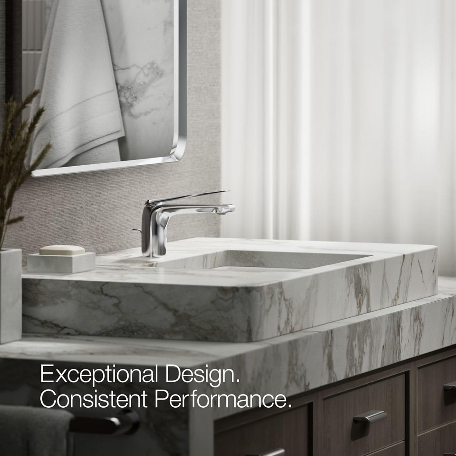 KOHLER K-97345-4N-CP AVID™ Single-Handle Faucet, 0.5GPM