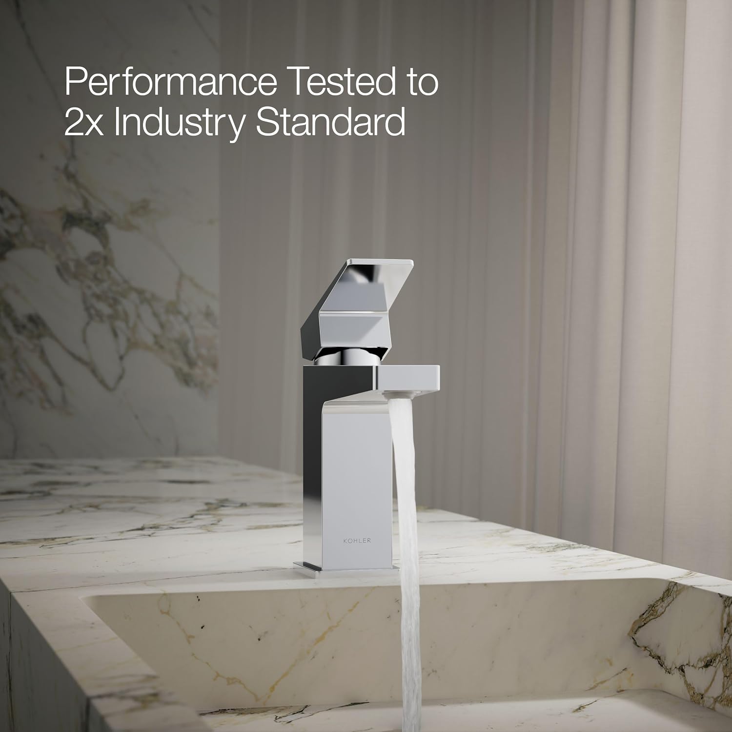 Kohler 99760-4-CP Honesty® Single-Handle Bathroom Sink Faucet, 1.2 gpm, Polished Chrome