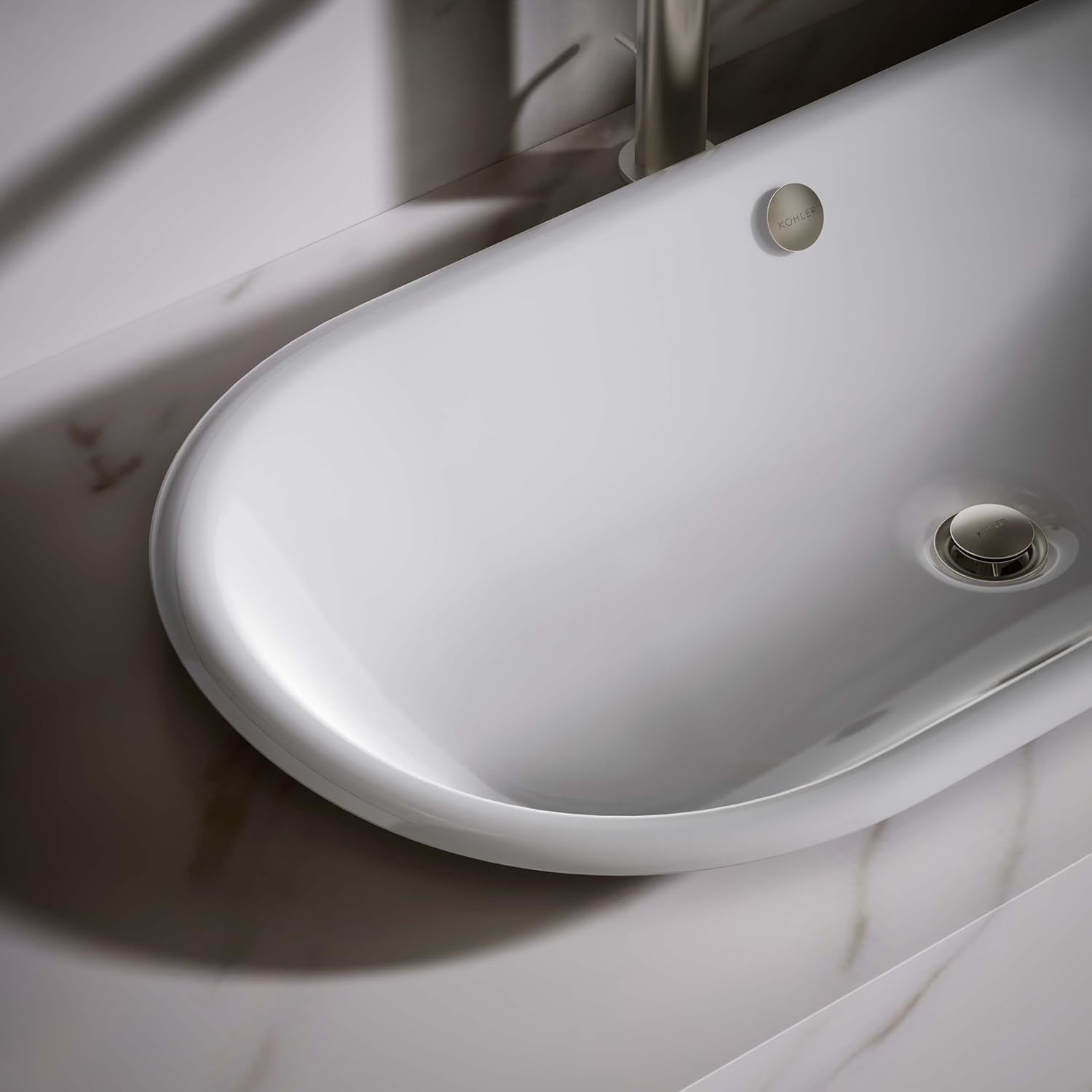 KOHLER K-20213-P5-0 Capsule Vessel/Drop-In/Under-Mount Bathroom Sink with Iron Gate painted Underside