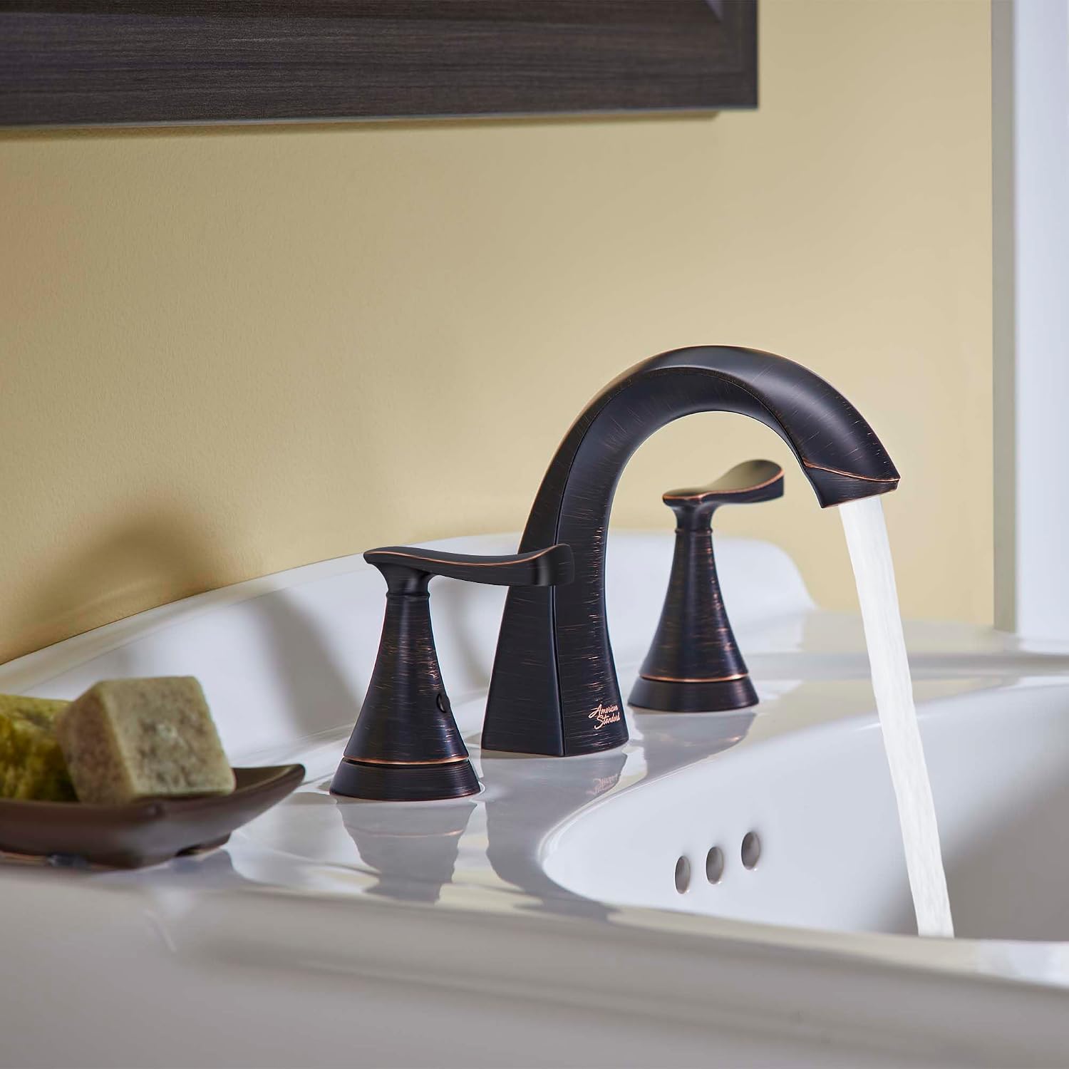 American Standard 7413801.278 Chatfield 8-Inch Widespread 2-Handle Bathroom Faucet, 1.2 GPM, Legacy Bronze (Oil Rubbed)