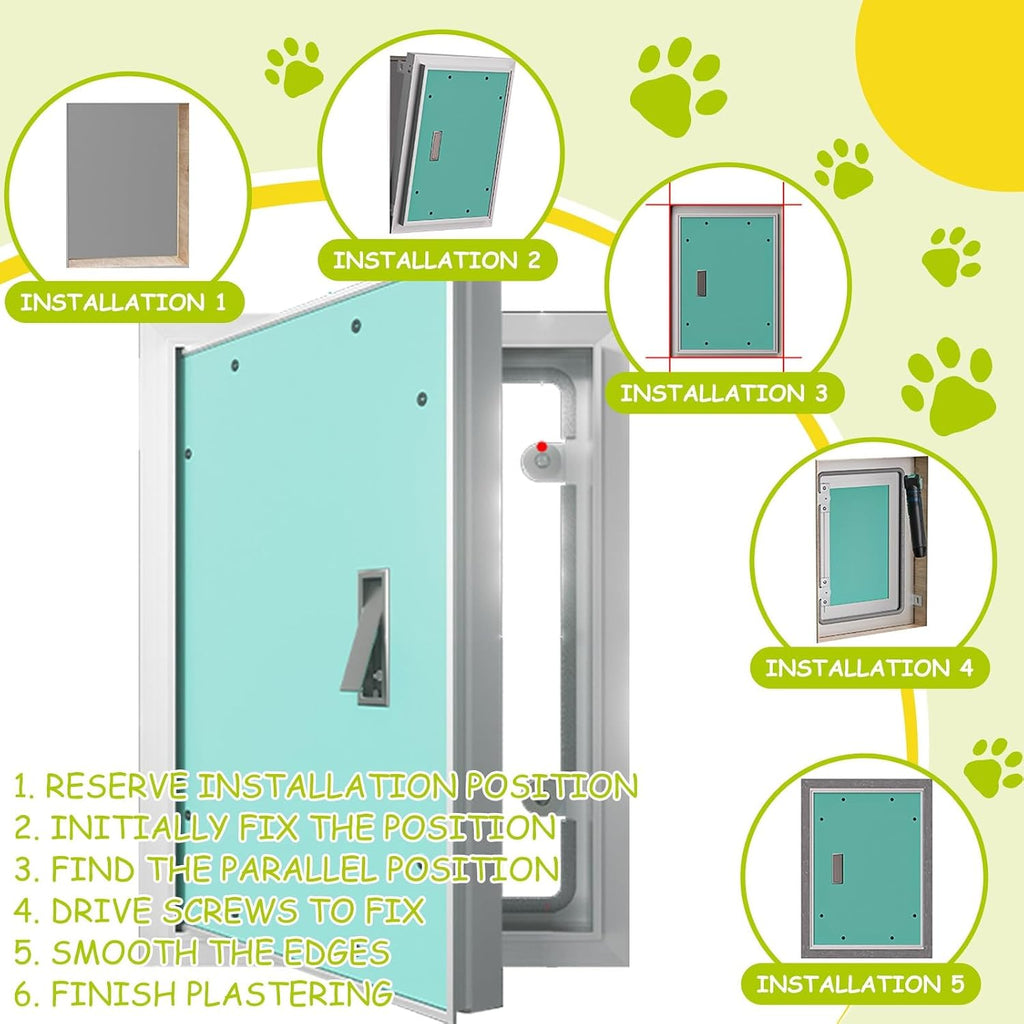 Drywall Access Panel - Paintable Plasterboard Inspection Door for Plumbing & Electrical Access - Recessed Hatch for Meter Boxes & Service - 28x32in / 70x80cm