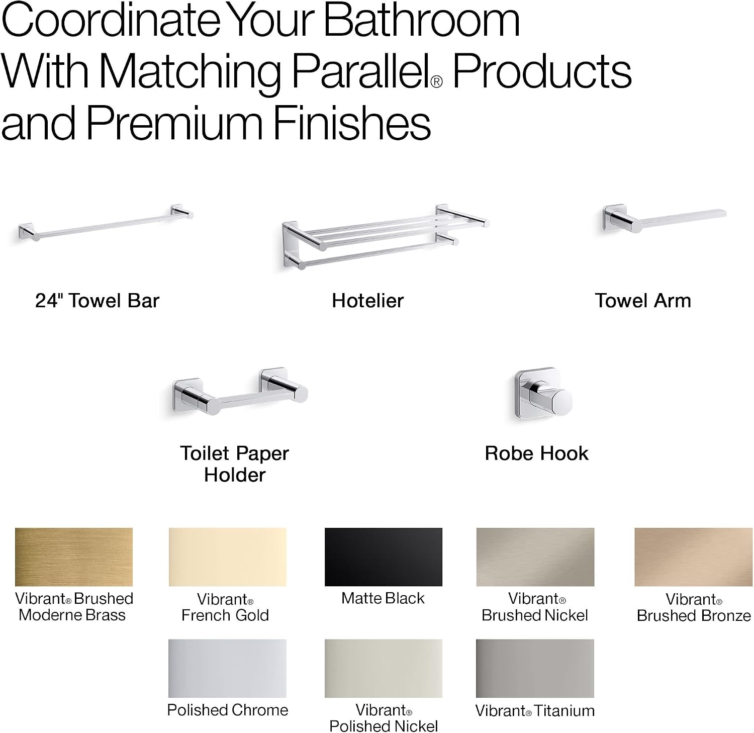 KOHLER PARALLEL® PIVOTING TOILET TISSUE HOLDER