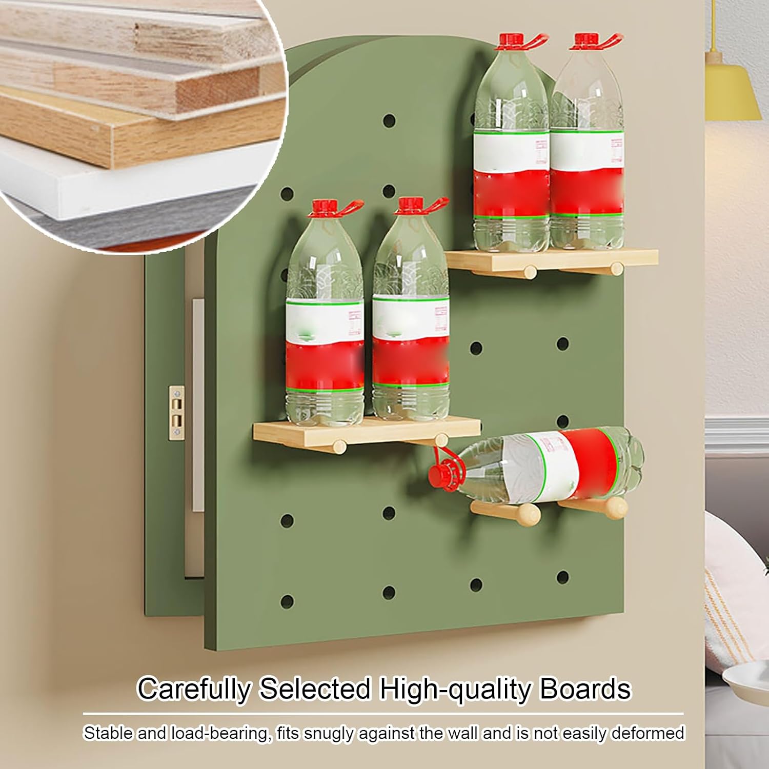 Decorative Fuse Breaker Box Cover, Wooden Electrical Panel Cover, Hide Electric Meter Box Decorative Painting, for Hotel, Kitchen and Bedroom(Green 1,40 * 75cm/15.7 * 29.5in)