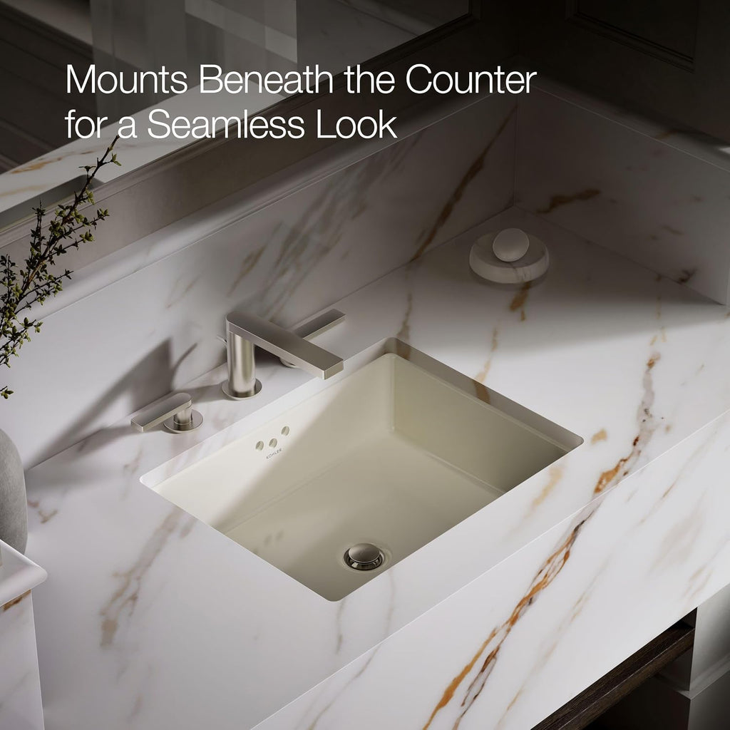 Kohler K-2330-96 Interior 1-Bowl Undermount Bath Sink Biscuit