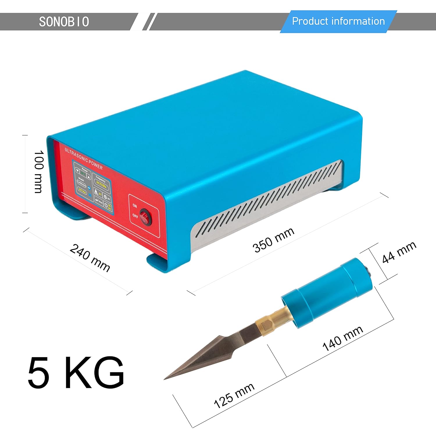 Ultrasonic Cutter/Ultrasonic Knife /25kHz Laboratory Industrial Ultrasound Cutting Knife Machine for Plastic & Nomex Honeycomb