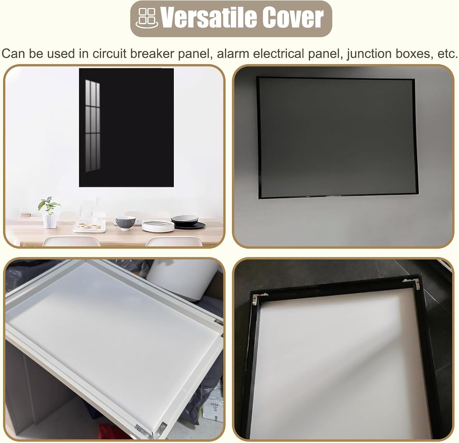Decorative Breaker Box Cover Hanging, Indoor Electric Meter Box Cover for Distribution Decoration, Plastic Art Junction Box Covers for Homeline(Gray,60x80cm(23 5/8x31 1/2'))