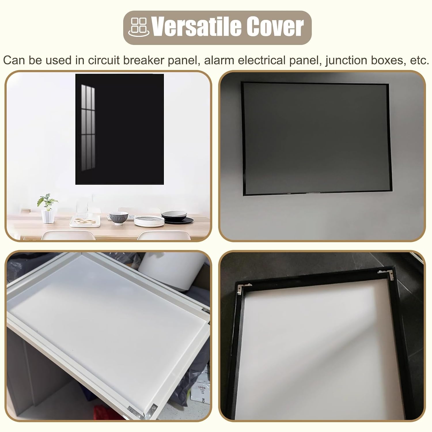 Detive Meter Box Cover for Electric Panel, Horizontal Breaker Box Lid, Indoor Kitchen & Farmhouse Accessory (Gray, 50x40cm / 19.7x15.7)