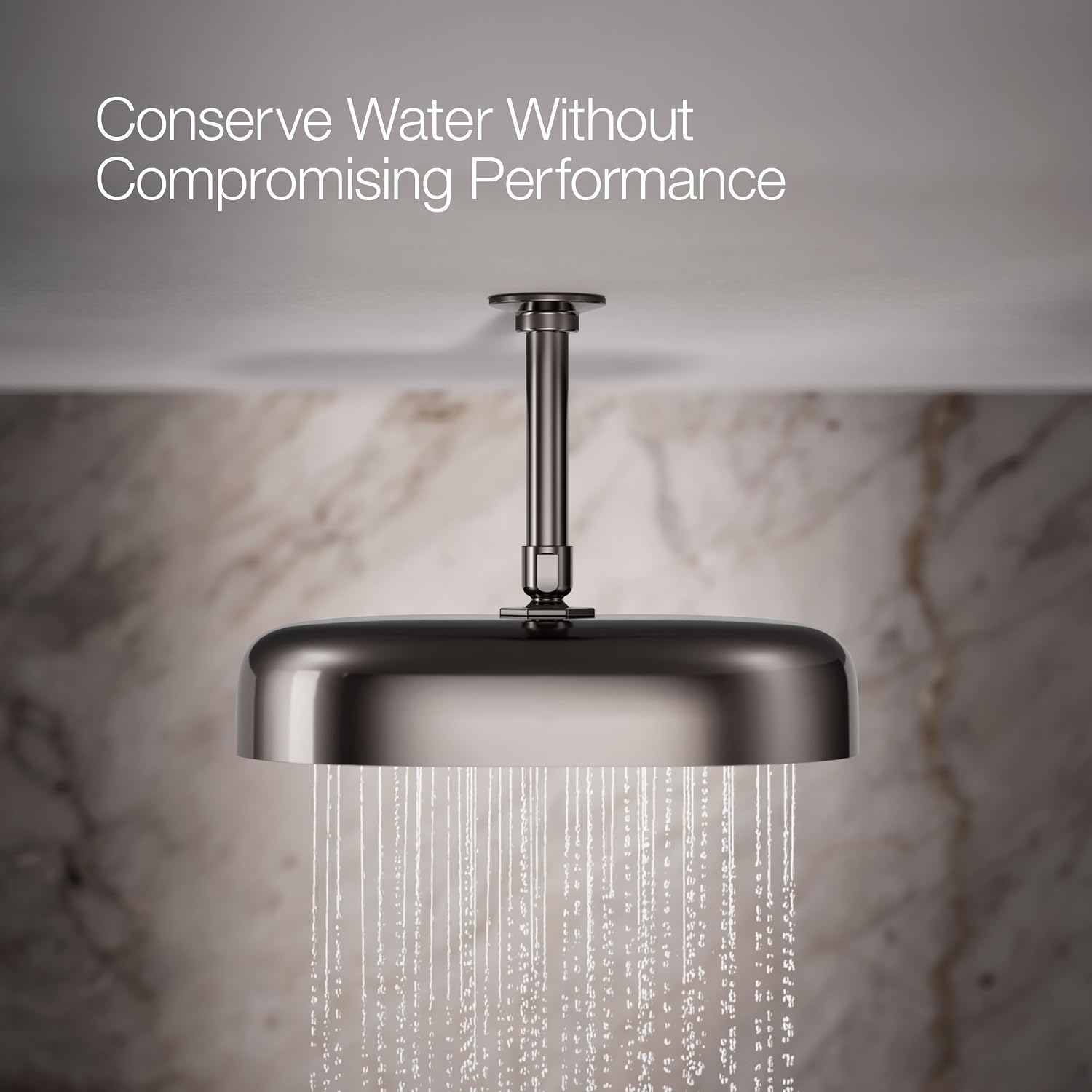 Kohler 26293-G-TT Statement® Oblong 12' single-function rainhead, 1.75 gpm, Vibrant Titanium
