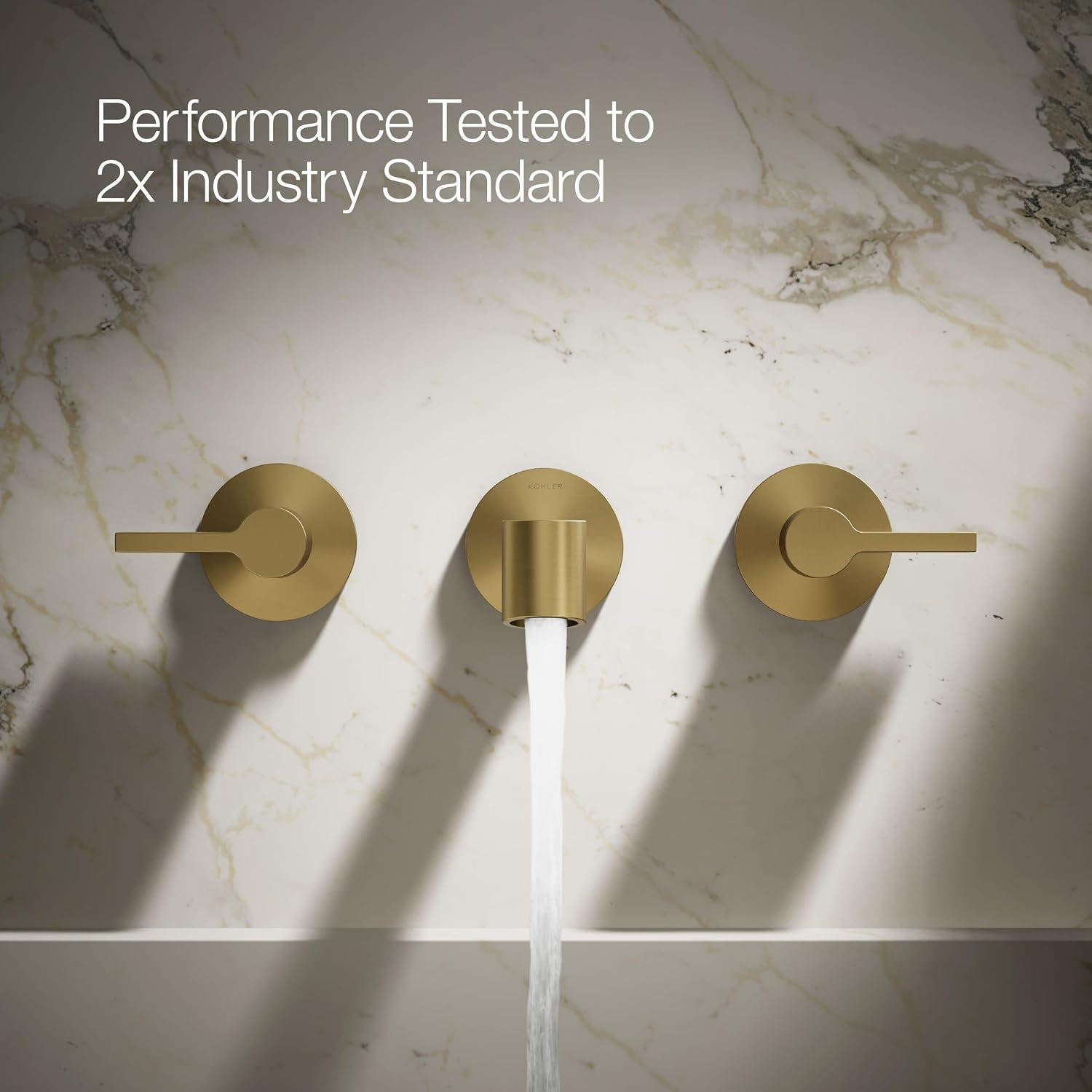 Kohler T23889-2MB Components Plumbing Fixtures, Vibrant Brushed Moderne Brass