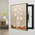 Wall Mounted Electrical Panel Cover Modern Meter Box Decorative Painting Hidden Circuit Breaker Panel Fuse Box Cover Cabinet with Ps Frame(Size:60x80cm,Color:G)