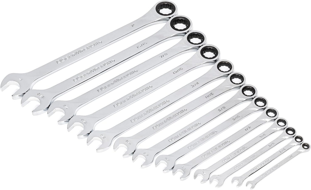 GEARWRENCH XL Ratcheting Combination SAE Wrench Set 13 Pc., 12 Point - 85199