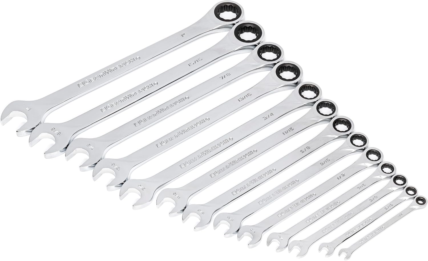 GEARWRENCH XL Ratcheting Combination SAE Wrench Set 13 Pc., 12 Point - 85199