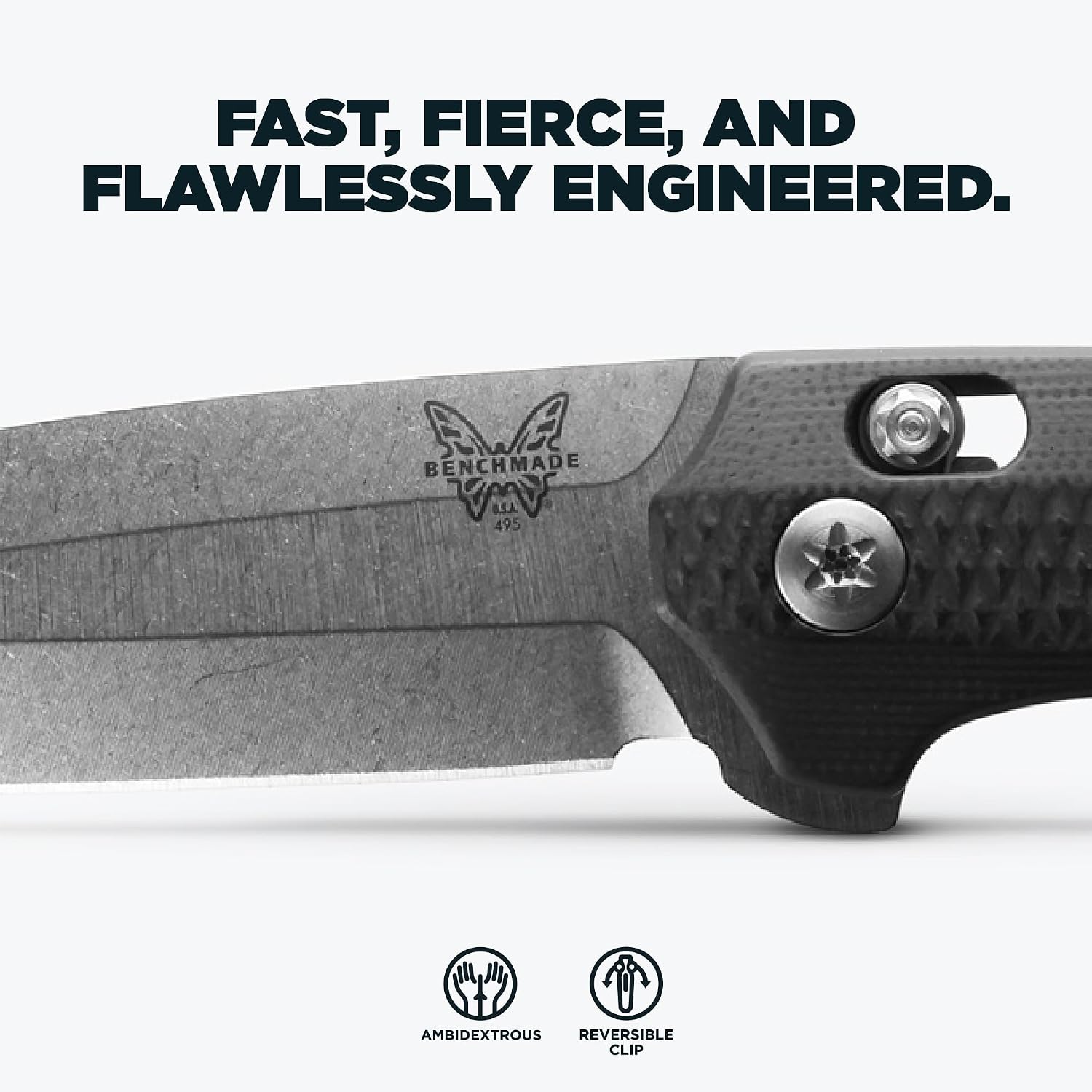 Benchmade - Vector 495 EDC Knife with Black G10 Handle (495)