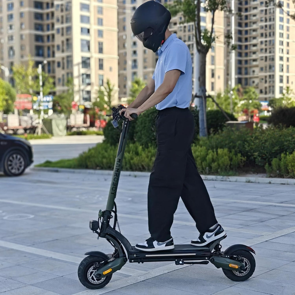 NANROBOT D6+ Lightning H1 Electric Scooter Adults 3000W Dual Motors 45 MPH Top Speed 75/40/18 Miles Long Range Fast Electric Scooter 10' Off-Road Tires E Scooter Foldable Commuter Sport Scooters