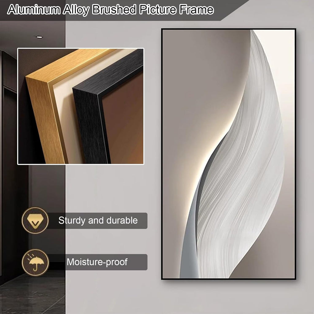 Electric Meter Box Decorative Painting, Wall Mounted Electrical Panel Cover, Fuse Box Covers, Flip or Sliding Design, Simple Install, Easy to Clean(Brown 4,50 * 80cm/19.7 * 31.5in)