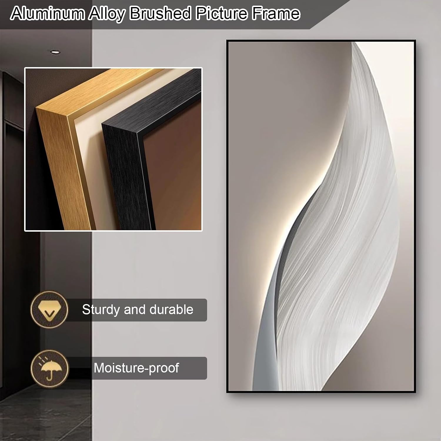 Electric Meter Box Decorative Painting, Wall Mounted Electrical Panel Cover, Fuse Box Covers, Flip or Sliding Design, Simple Install, Easy to Clean(Brown 3,45 * 90cm/17.7 * 35.4in)
