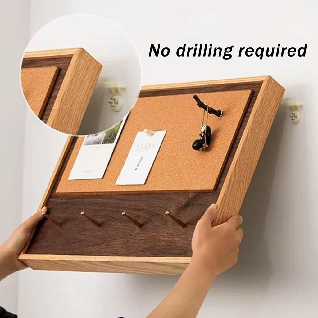 Wall Mounted Electric Meter Box Decorative, Wooden Breaker Box Decorative Cover with Hooks, Hide Fuse Boxes Panel Cover Cabinet, for Farmhouse, Kitchen, Hotel(45x35cm/17.7x13.7in)