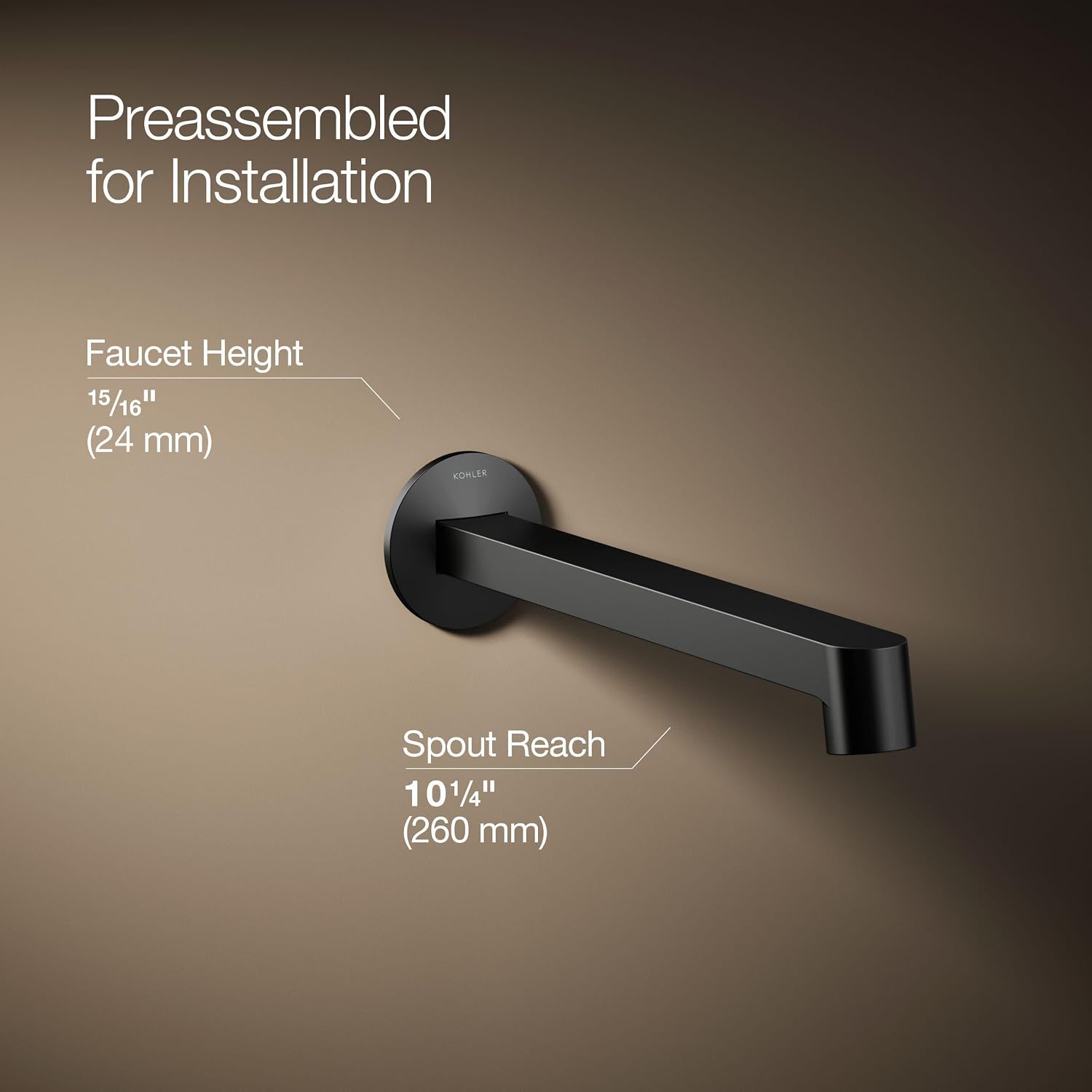 KOHLER Components Wall-mount Bathroom Sink Faucet Trim