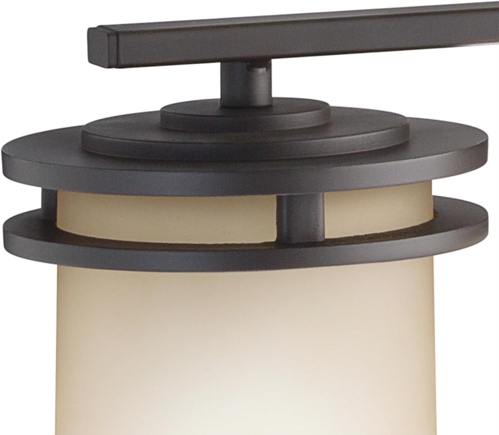 Kichler Hendrik 24' 3 Light Vanity Light with Light Umber Etched Glass Olde Bronze®