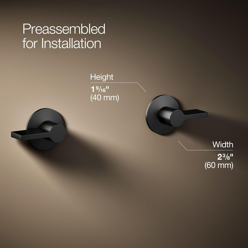 KOHLER Components Wall-mount Bathroom Sink Faucet Trim With Lever Handles