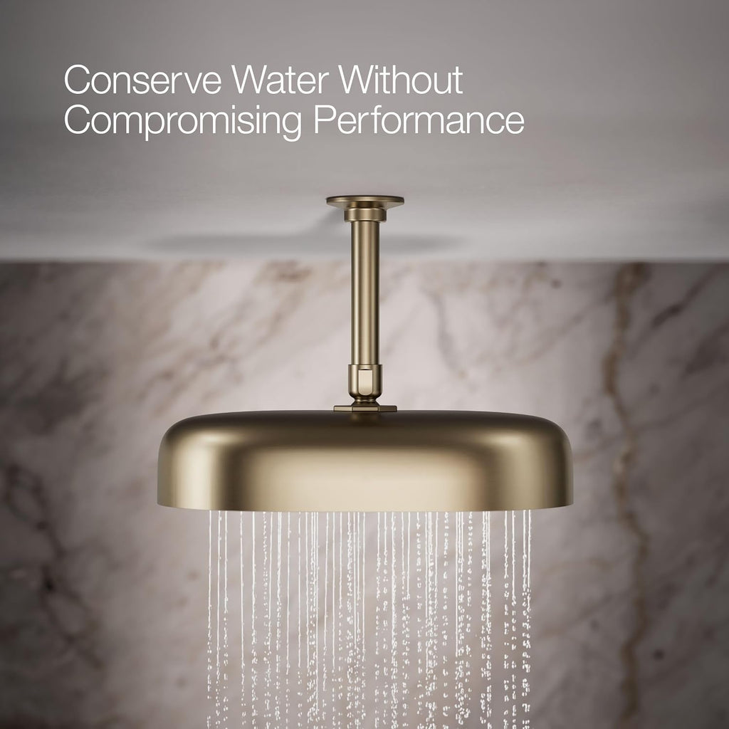 Kohler 26293-BV Statement® Oblong 12' single-function rainhead, 2.5 gpm, Vibrant Brushed Bronze