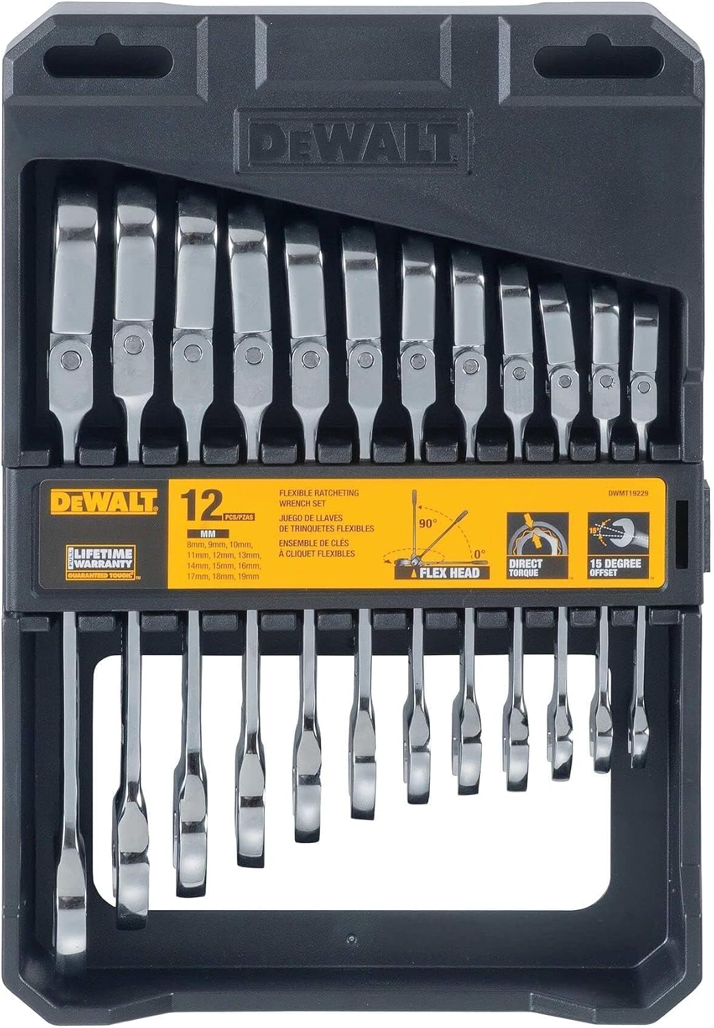DEWALT Ratcheting Wrench Set, MM, Flexible, 12-Piece (12PC)