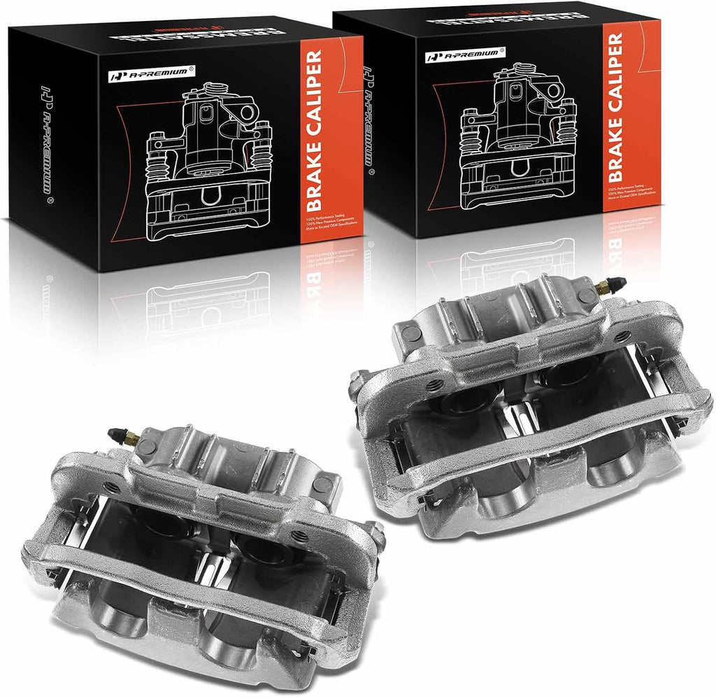 A-Premium Disc Brake Caliper Assembly with Bracket Compatible with Select Chevrolet Models - Corvette 1997 1998 1999 2000 2001 2002 2003 2004, V8 5.7L - Front Driver and Passenger Side, 2-PC Set