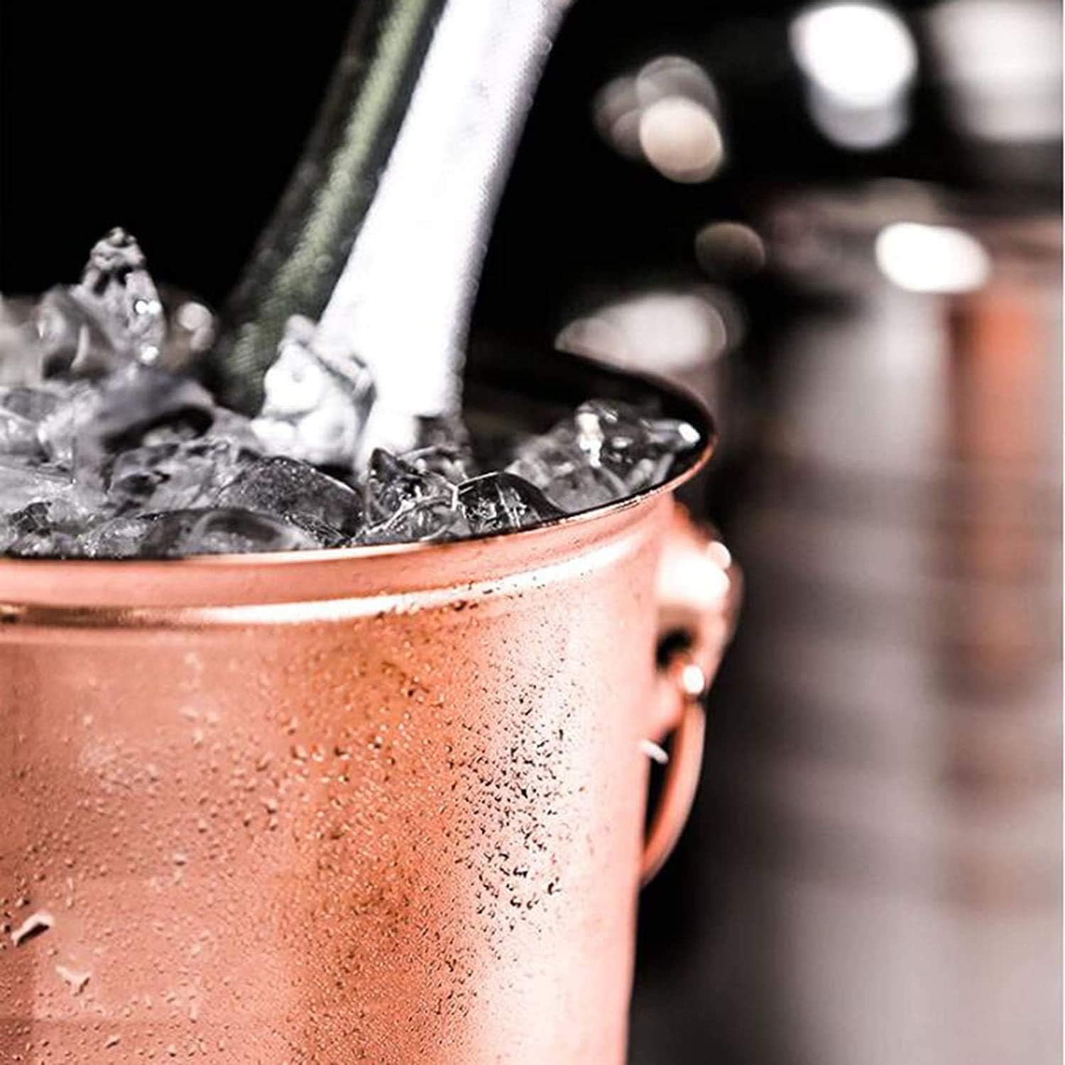 Ice Bucket, Tiger Head Stainless Steel Ktv Champagne Wine Barrel Spit Wine Bucket Ice Bar Beer Barrel Ice Buckets for Parties (7L,Gold)
