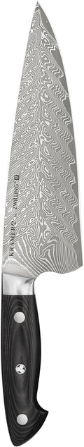 HENCKELS 8-inch Chef's Knife, Premium Quality, German Engineered, Informed by 100+ Years of Mastery, Stainless Steel, Dishwasher Safe, Black/Brown