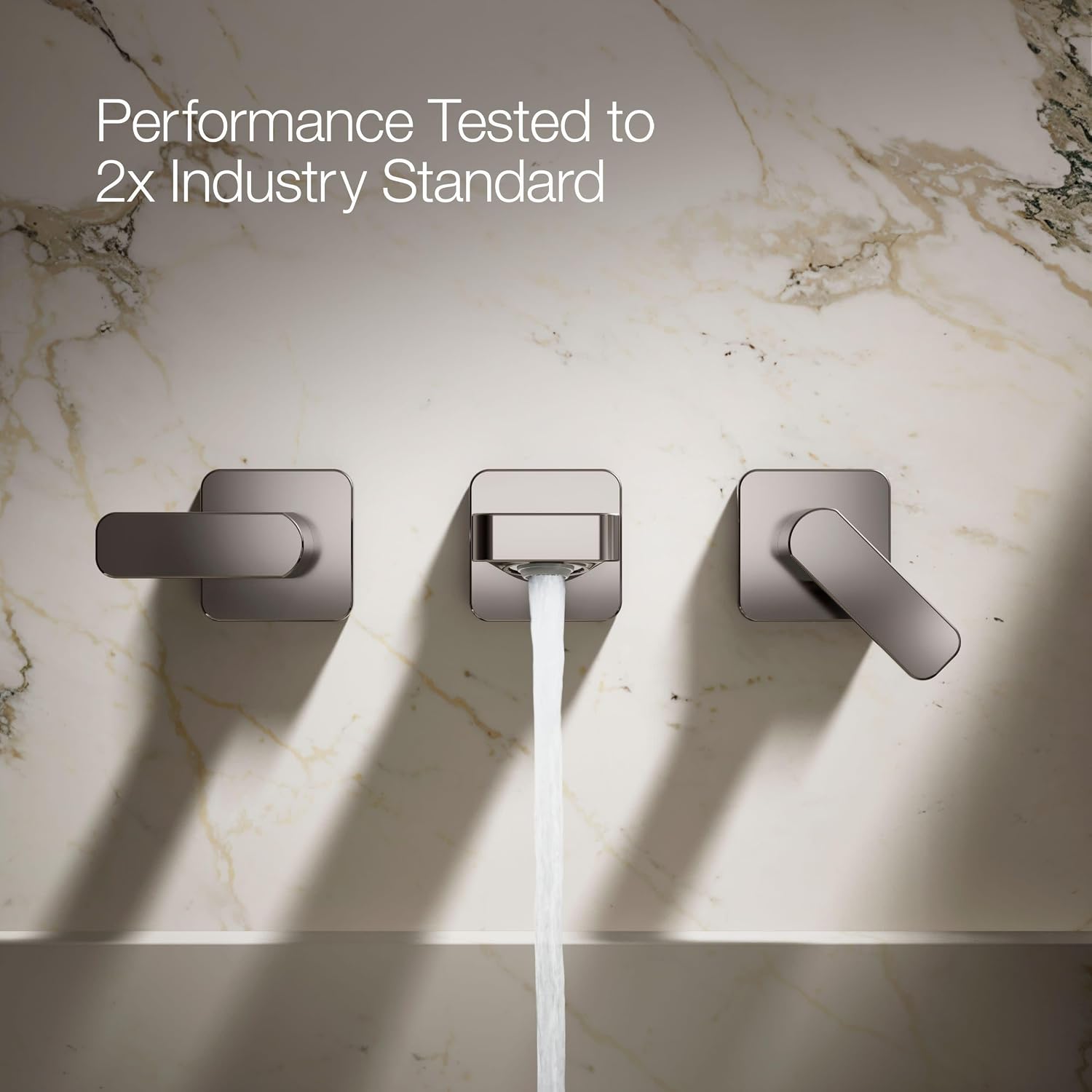 KOHLER K-T27120-4-TT PARALLEL® 2 HANDLE WM LAV FAUCET, LEVER, Vibrant Titanium