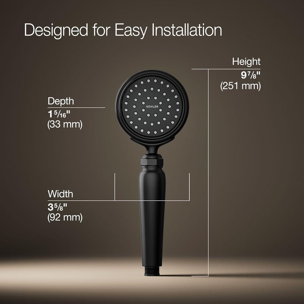 Kohler 72776-G-BL Artifacts® Single-function handshower, 1.75 gpm, Matte Black