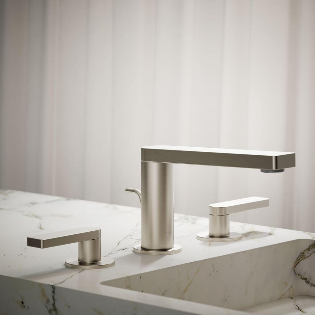 Kohler 73060-4-BN Composed® Widespread Bathroom Sink Faucet with Lever Handles, 1.2 gpm, Vibrant Brushed Nickel