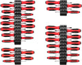 TEKTON Phillips, Slotted, Torx, Square Screwdriver Set with Modular Organizers - 4 Inch Shanks (35-Piece) | DWZ90121