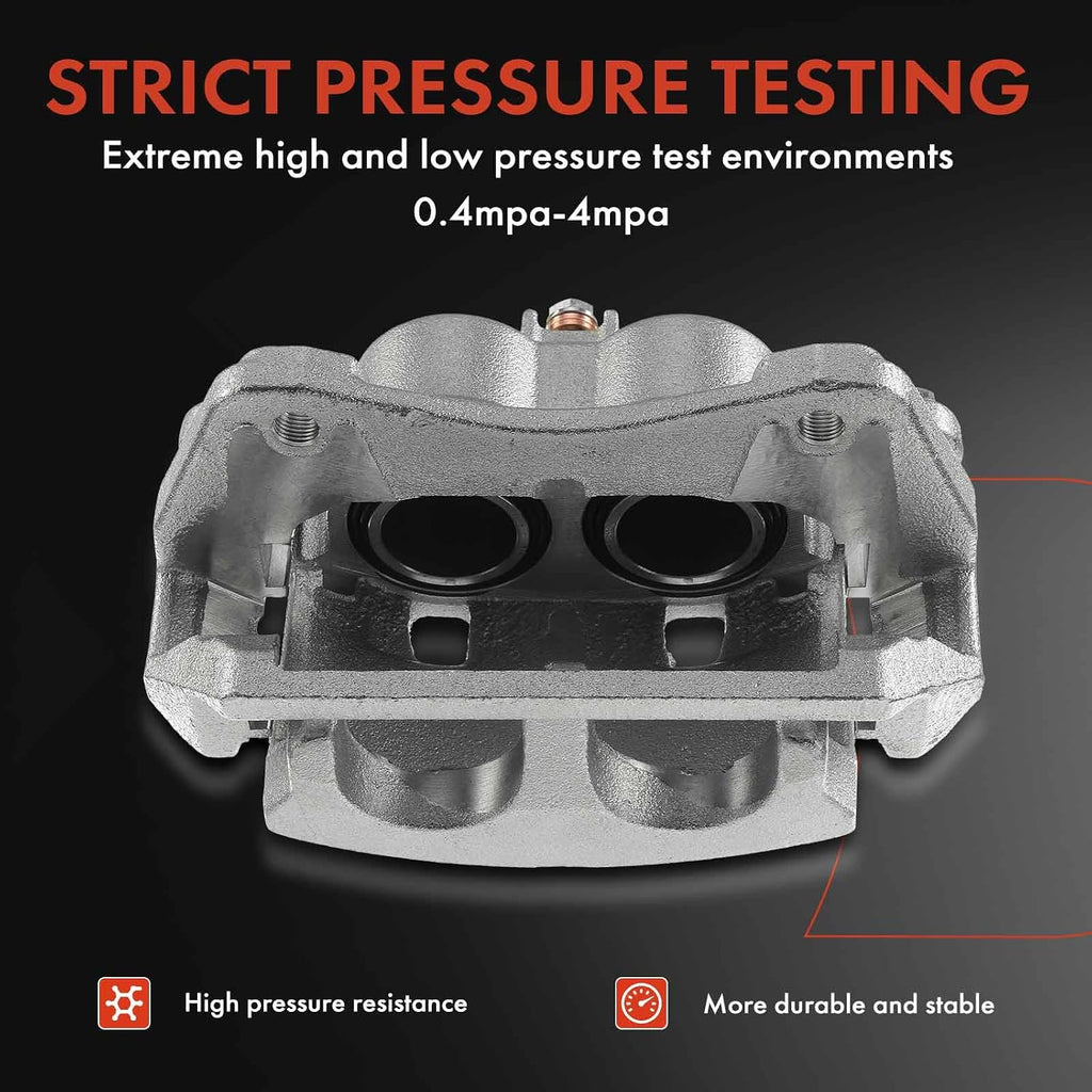A-Premium Disc Brake Caliper Assembly with Bracket Compatible with Select Acura Models - MDX 2007-2013, ZDX 2010-2013 - Front Driver and Passenger Side, 2-PC Set