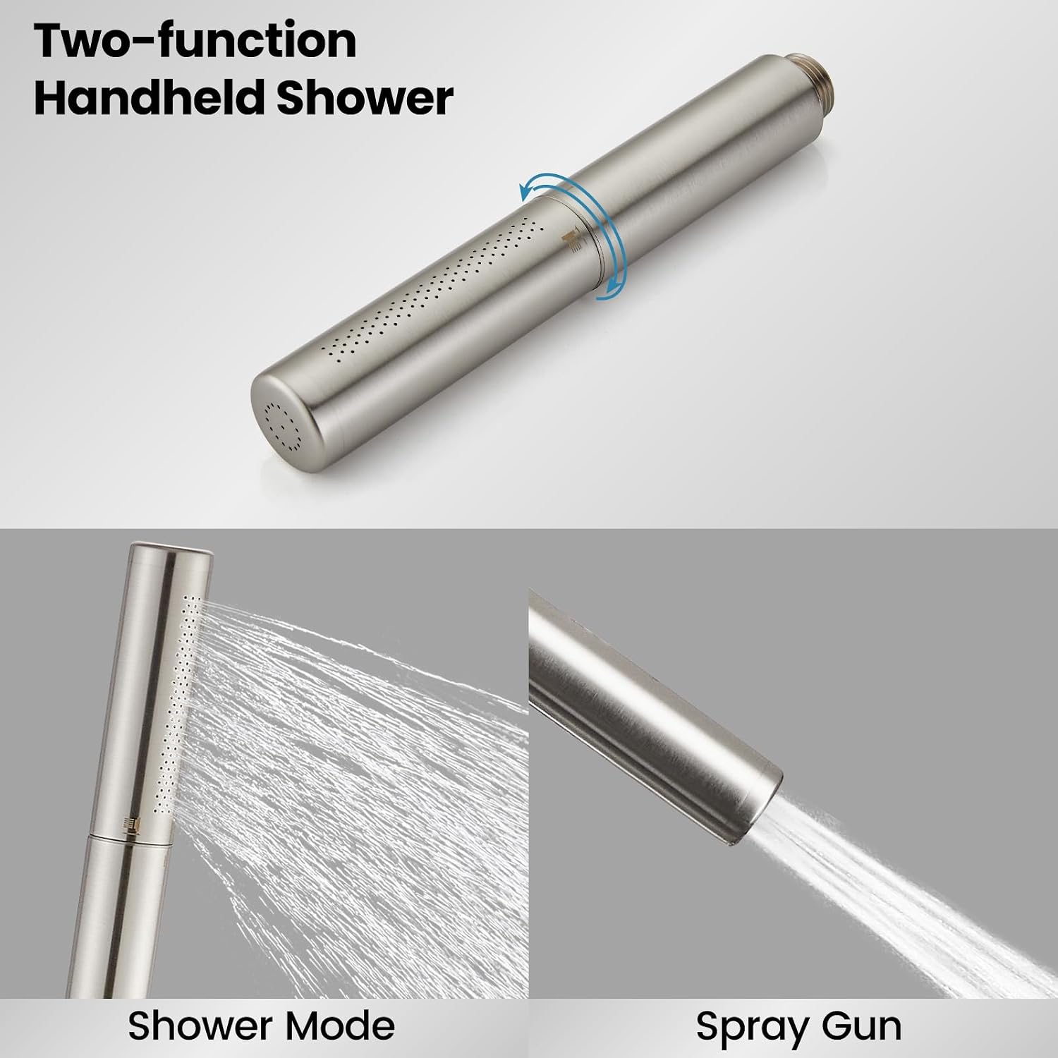 Airuida Shower Faucet Set, Bathtub Faucet Set with 10 Inch Rain Shower Head and Valve,2 Functions Tub Shower Faucet Set for Bathroom-Brushed Nickel