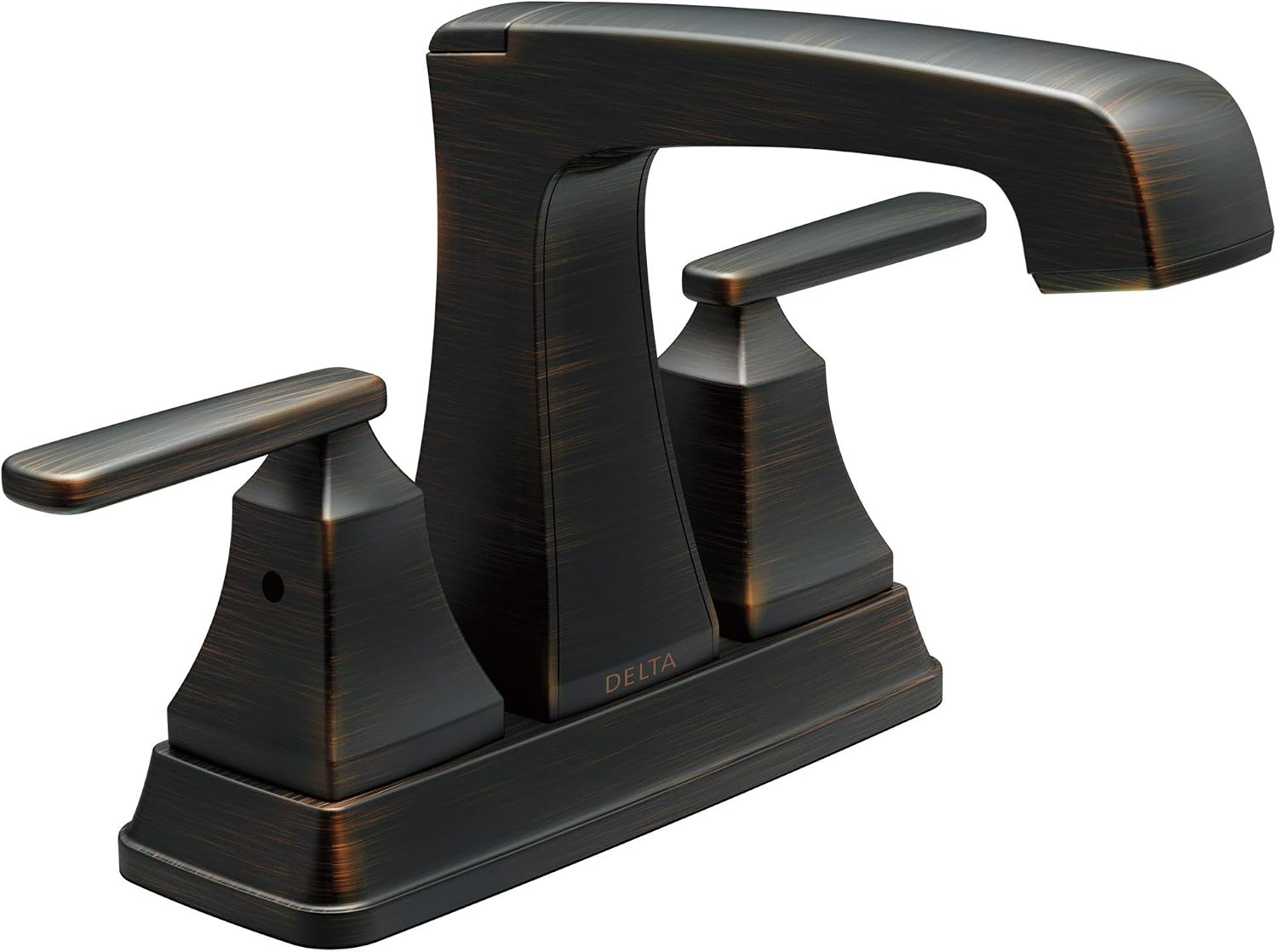 Delta Faucet Ashlyn Centerset Bathroom Faucet, Oil Rubbed Bronze Bathroom Sink Faucet, 2 Handle Bathroom Faucet, Diamond Seal Technology, Metal Drain Assembly, Venetian Bronze 2564-RBMPU-DST