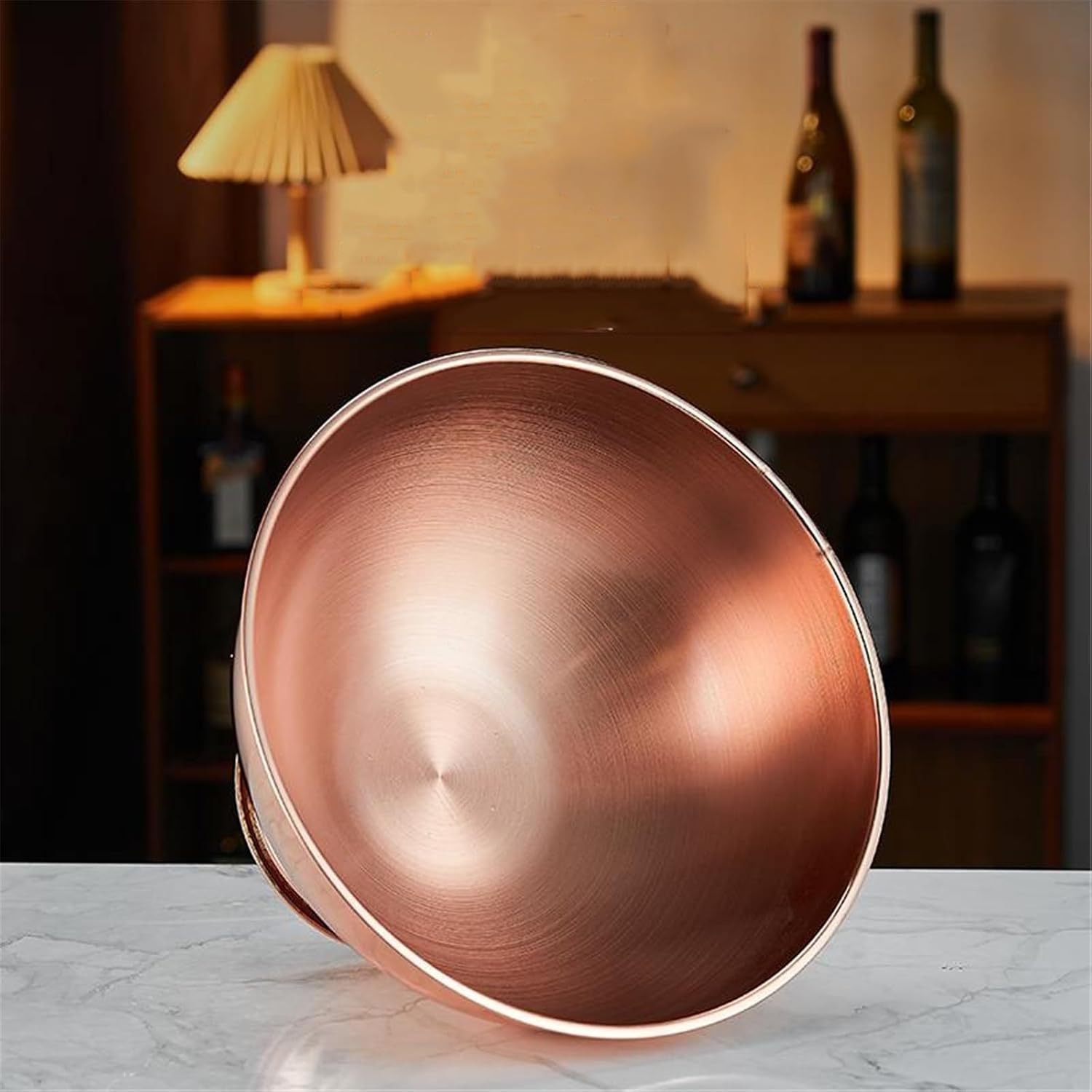 Ice Buckets Large Stainless Steel Double-Eared Ice Bucket for Wine Champagne Beer KTV Clubs Bar Parties(Rose Gold)