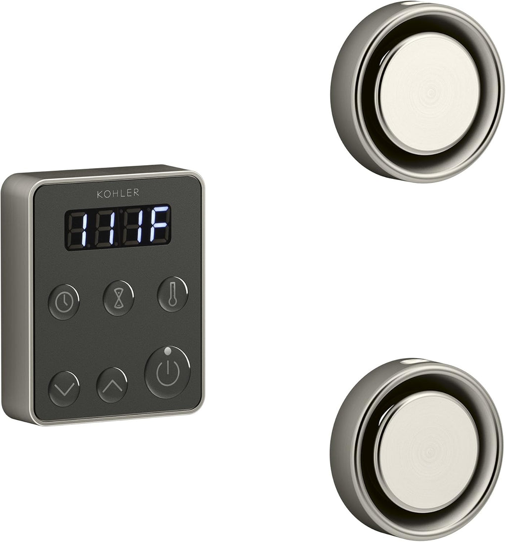 KOHLER K-5558-BN Invigoration Series Tandem Steam Generator Control Kit, Vibrant Brushed Nickel