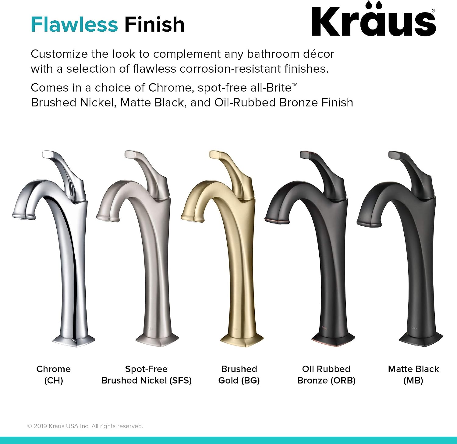 Kraus KVF-1200SFS Arlo Bathroom Faucet, Spot Free Stainless Steel