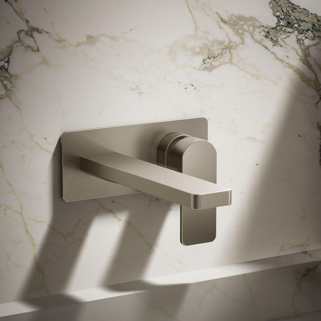 Kohler 22567-4-BN Parallel® Wall-Mount Single-Handle Bathroom Sink Faucet, 1.2 gpm, Vibrant Brushed Nickel