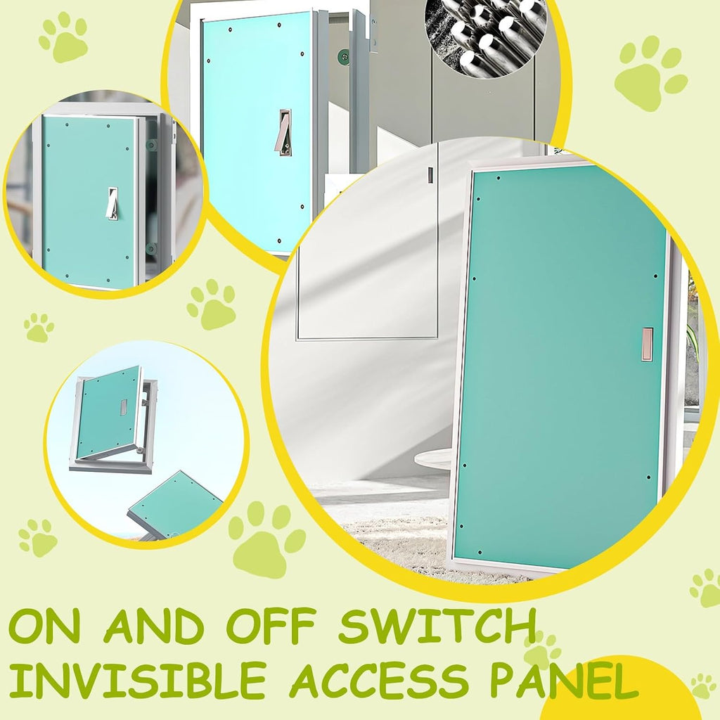 Paintable Drywall Access Panel Door - Recessed Inspection Hatch for Plumbing & Electrical, 26x36in (65x90cm) - Durable Plasterboard Meter Box Access.