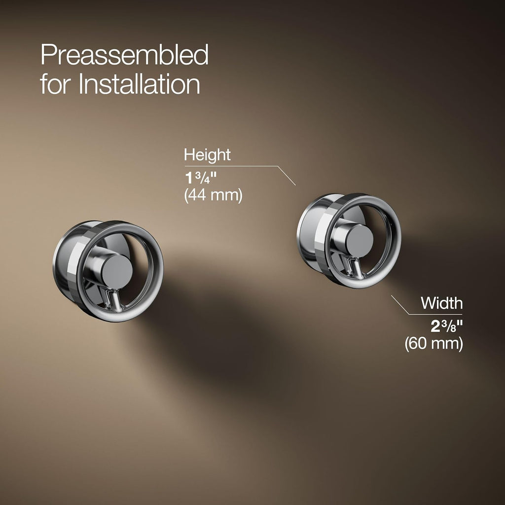 KOHLER Components Wall-mount Bathroom Sink Faucet Trim With Industrial Handles