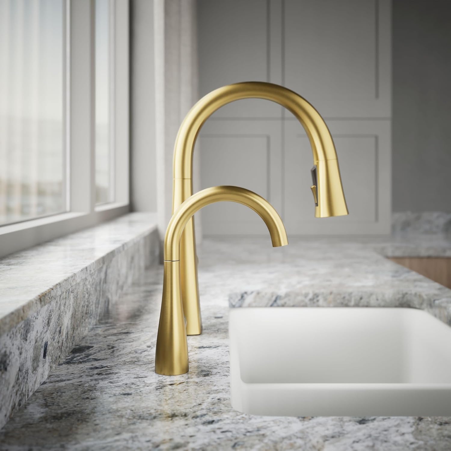 Kohler 26368-2MB Transitional Beverage Faucet, Vibrant Brushed Moderne Brass