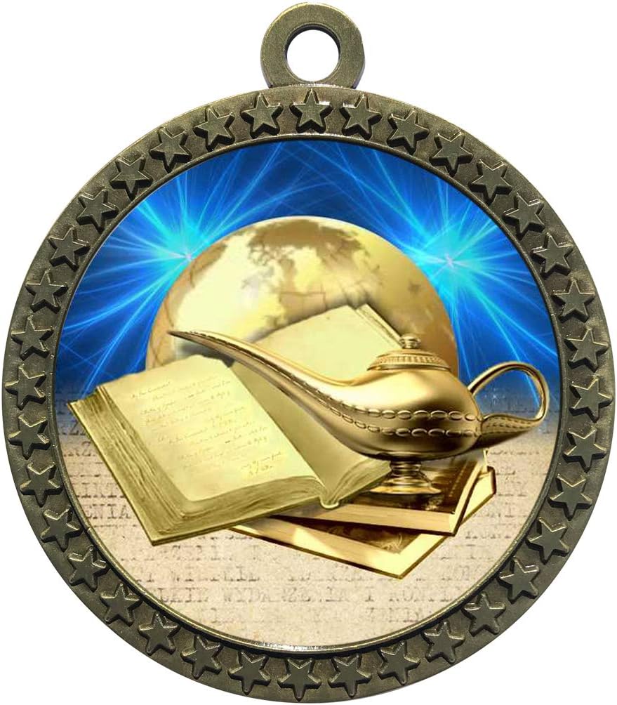 Express Medals 1 to 50 Packs Scholastic Gold Medal Trophy Award with Neck Ribbon D212-D40