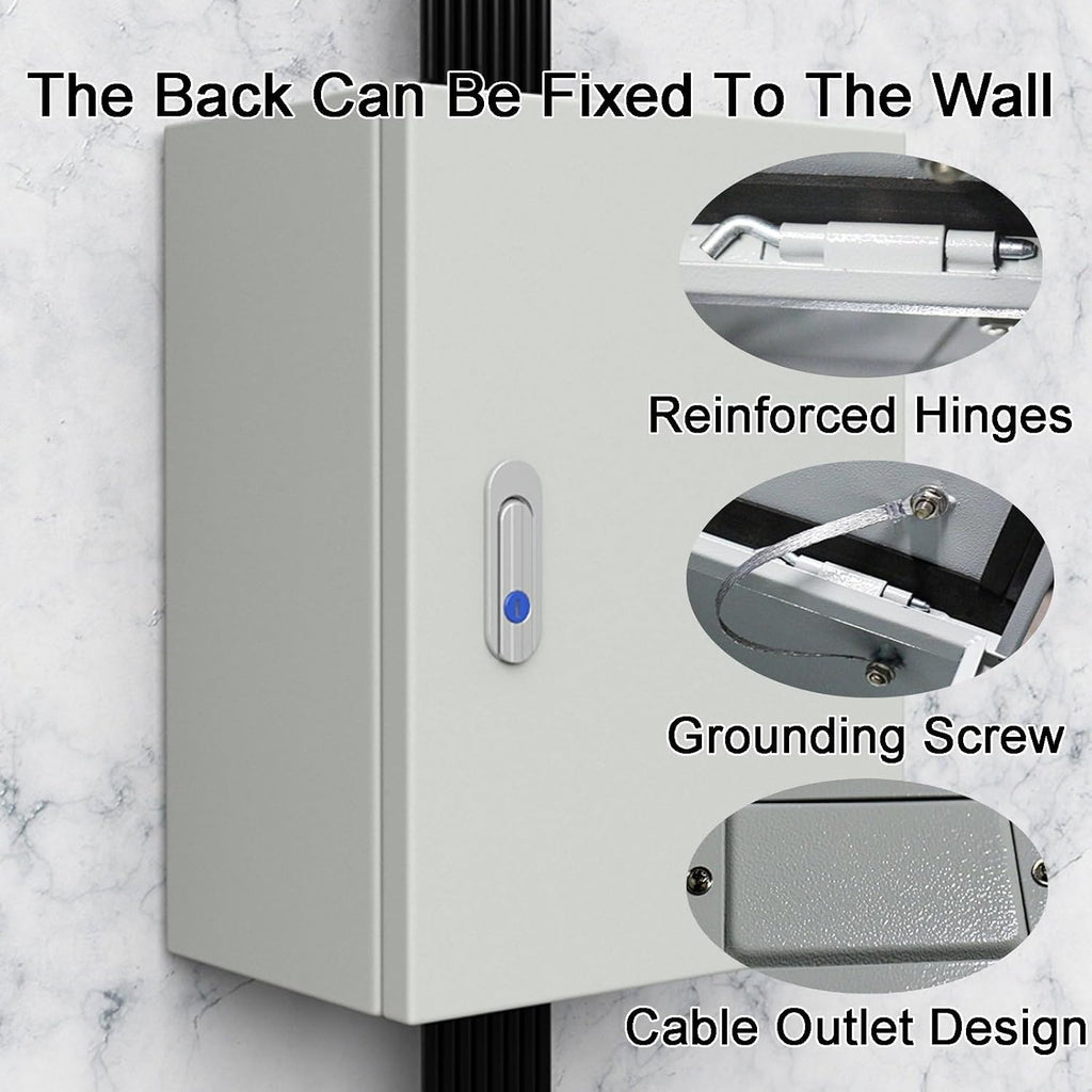 Power Distribution Box with Safety Lock, Electrical Box, Rounded Corner Design, Electrical Boxes for Indoor Use(30x15x40CM/12x6x16IN)