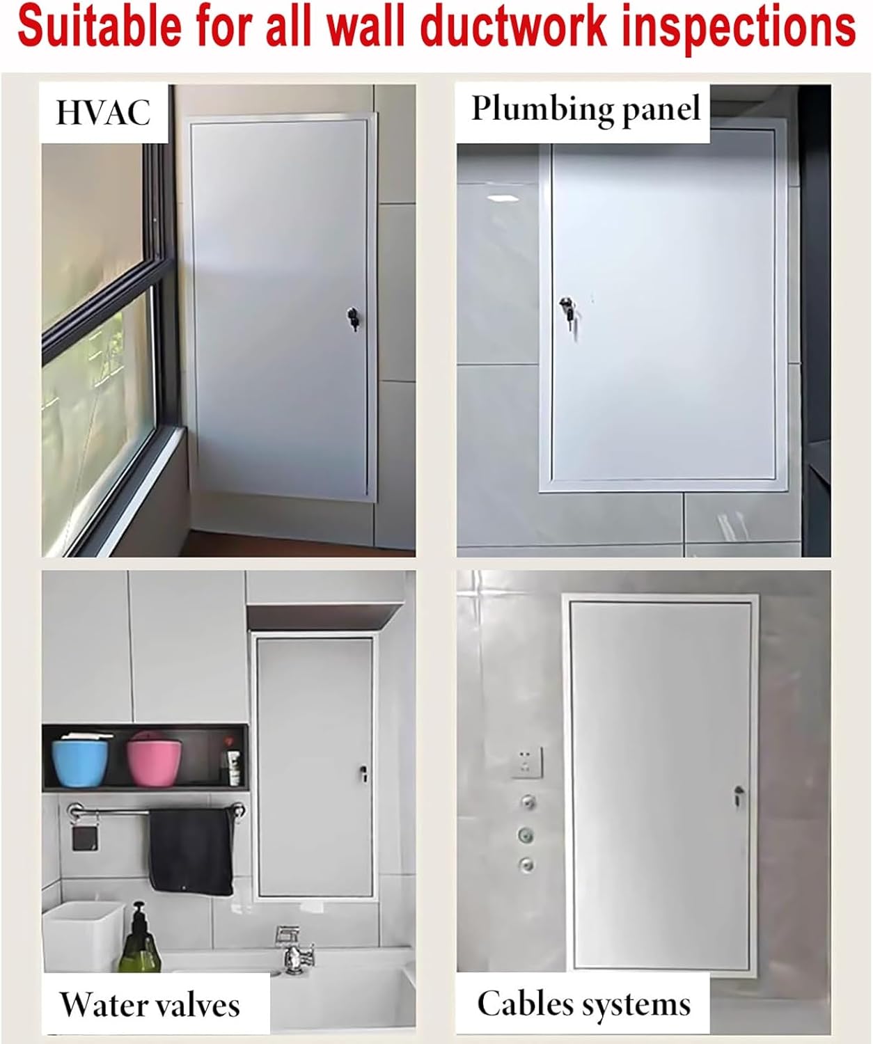 Custom Size Recessed Metal Access Panels, Fire Rated Attic Access Door/Wall Hatch Cover Plate, Drywall Inspection Panel for Ceilings, Electrical, Plumbing(32x36in)