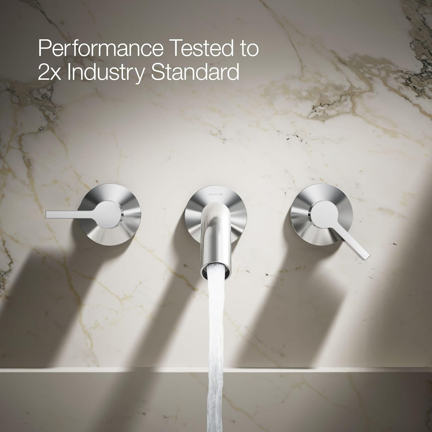 KOHLER Components Wall-mount Bathroom Sink Faucet Trim With Lever Handles