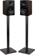 Fluance Ai41 Powered 2-Way 2.0 Stereo Bookshelf Speakers with Speaker Stands 5' Drivers 90W Amplifier for Turntable Bluetooth 5 Wireless Music Streaming with RCA Optical Subwoofer Out (Natural Walnut)