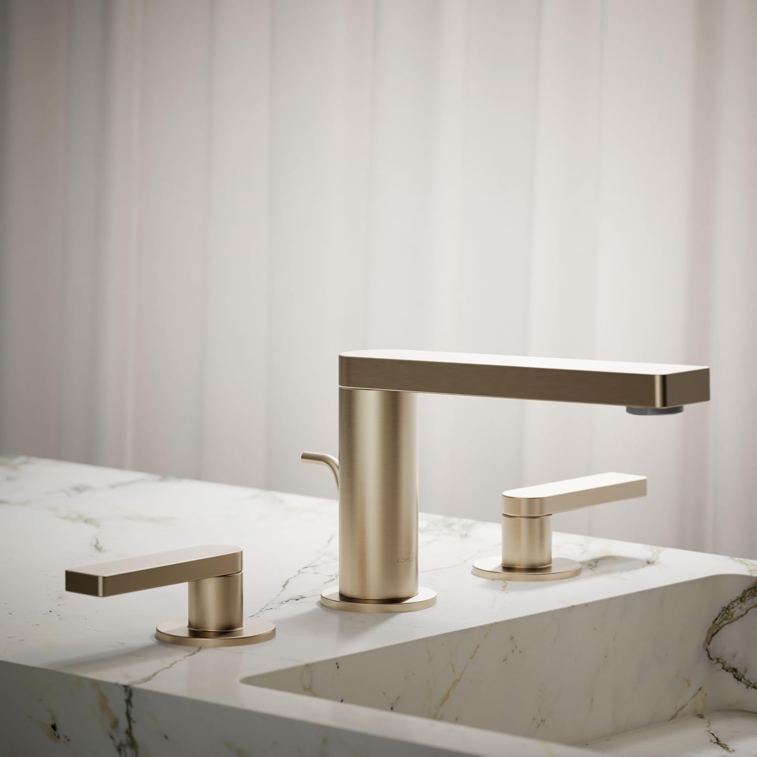 Kohler 73060-4-BV Composed® Widespread Bathroom Sink Faucet with Lever Handles, 1.2 gpm, Vibrant Brushed Bronze