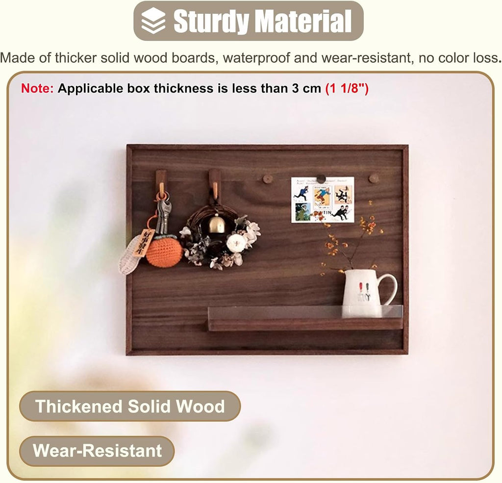 Wooden Meter Box Cover Indoor, Magnetic Circuit Breaker Box Cover for Decorative Wall, Shelf Electrical Panel Cover for Consumer Distribution Box(Walnut,40x50cm(15 3/4x19 3/4'))